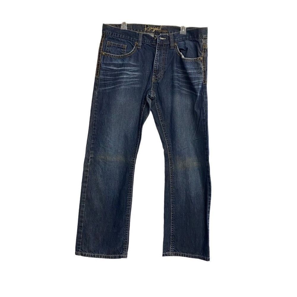 ROYAL‎ Premium Men’s Jeans Size 36/30 Blue Distressed SEE DESCRIPTION